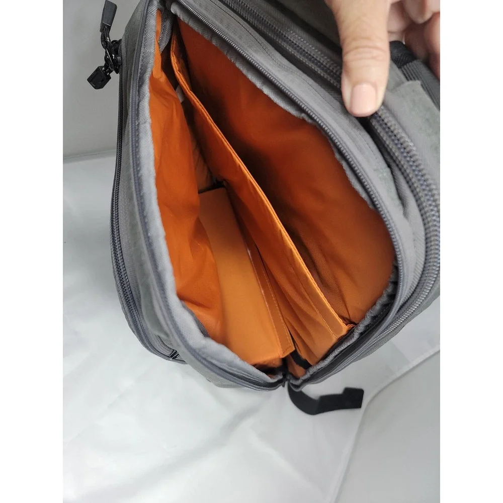 eBags Professional Slim Junior Laptop Backpacks Gray Orange 15.5 Laptop